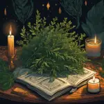 Thyme leaves used in witchcraft for courage, protection, and luck spells