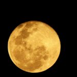 supermoon in black background
