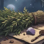What Does Rosemary Represent in Witchcraft? Magical herbs including rosemary laid out on an altar for spell work