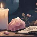 Relationship Protection Spell for the Full Moon: full moon ritual with white candle and photo symbolising relationship protection