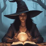 Crystal Ball Scrying for Beginners – witch scrying with crystal ball, candles, and a journal.