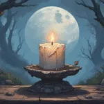 silver candle and moon magic