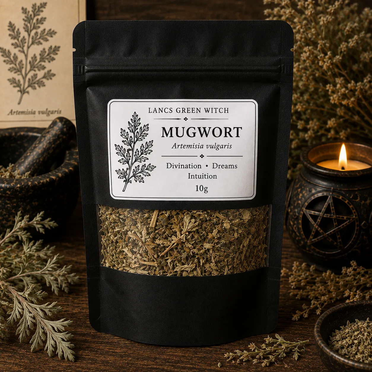 Dried Mugwort for Witchcraft & Spellwork – 10g Ritual Herb