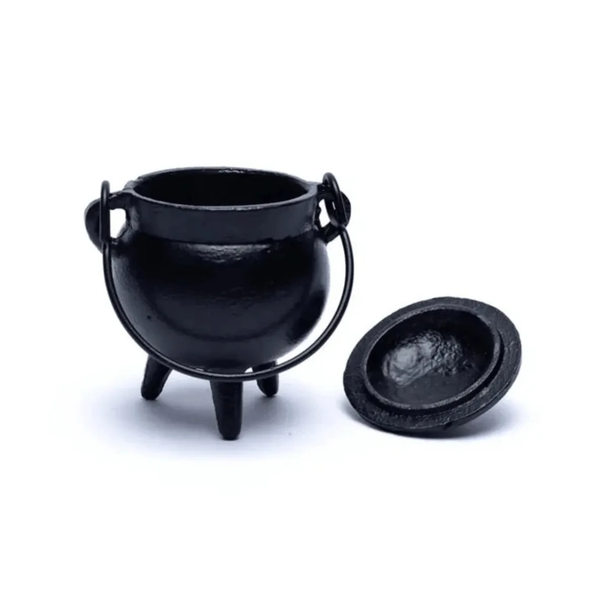 Cast Iron Cauldron with Lid – Incense & Charcoal Burner - Image 3