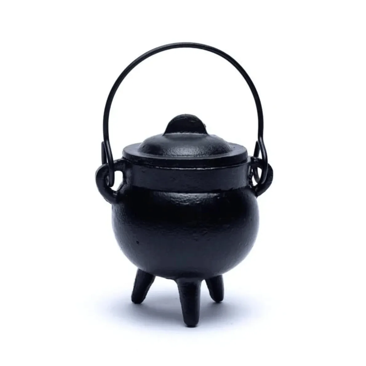 Cast Iron Cauldron with Lid – Incense & Charcoal Burner - Image 2